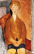 Amedeo Modigliani Boy in Short Pants oil on canvas